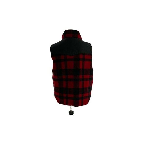 Polo Ralph Lauren Vintage Puffer Vest Unisex L Full Zip Mock Reversible Flannel - Picture 4 of 10